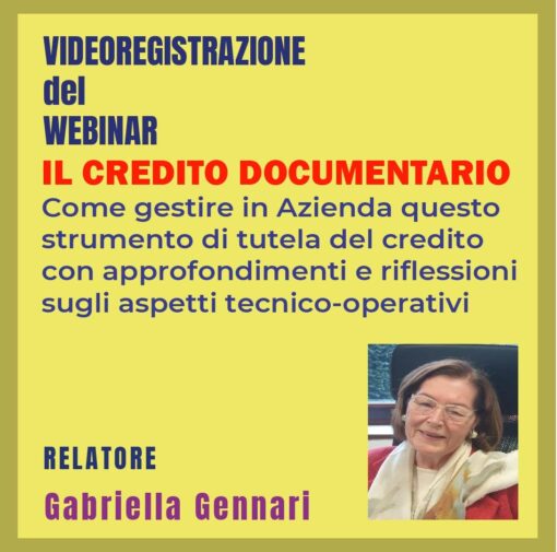 Videoregistrazione Webinar – Il credito documentario