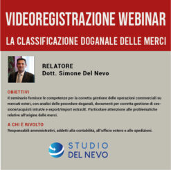 Videoregistrazione Webinar: la classificazione doganale delle merci