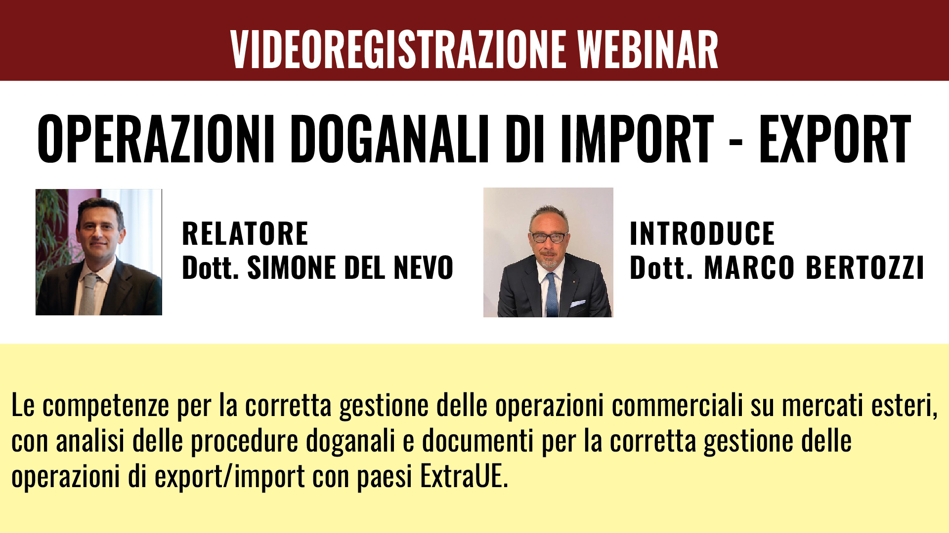 Operazioni doganali di import export