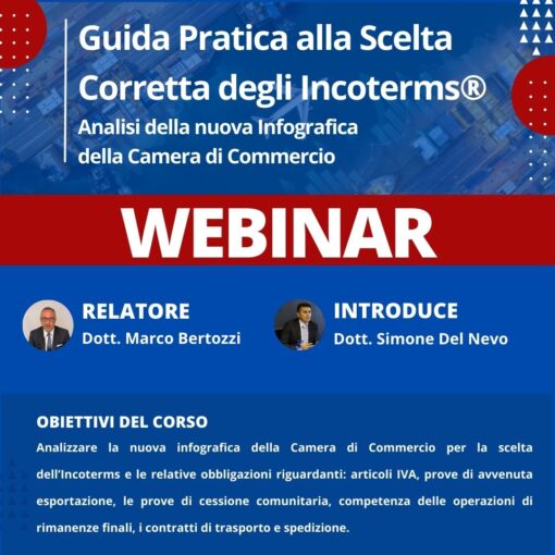 Webinar: Guida Pratica alla Scelta Corretta degli Incoterms® - Analisi  della nuova Infografica della Camera di Commercio