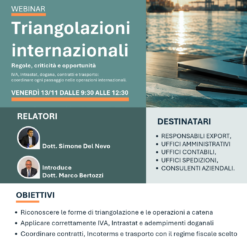 Webinar - Triangolazioni internazionali: regole, criticità e opportunità